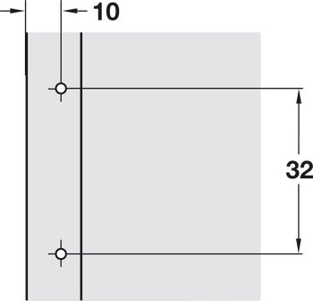 Mounting Plate, Face Frame, for Clip-On Hinges