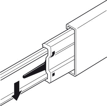 Häfele - Ball bearing runners, Matrix Runner BB A45, full extension, steel, side mounted