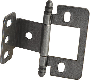 Decorative Butt Hinge, Partial Wrap, Non-Mortise, Ball Finial
