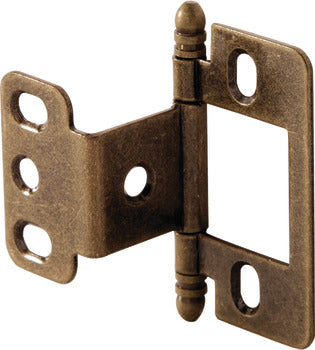 Decorative Butt Hinge, Partial Wrap, Non-Mortise, Ball Finial