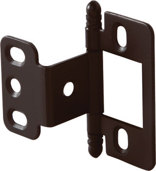 Decorative Butt Hinge, Partial Wrap, Non-Mortise, Ball Finial