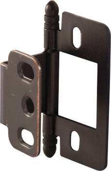 Decorative Butt Hinge, Partial Wrap, Non-Mortise, Ball Finial